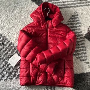 TNA TEDDY PUFFER RED BNWT